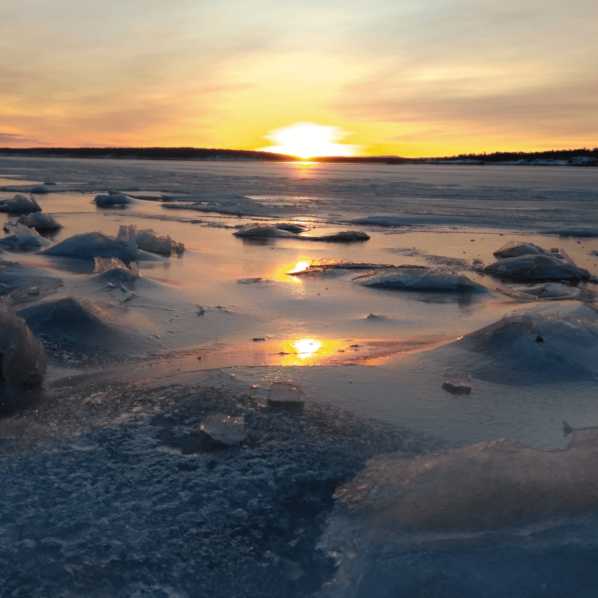 Путешествие Поход по льду Белого моря